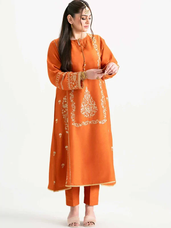 Heritage Bloom Embroidered Suit Set